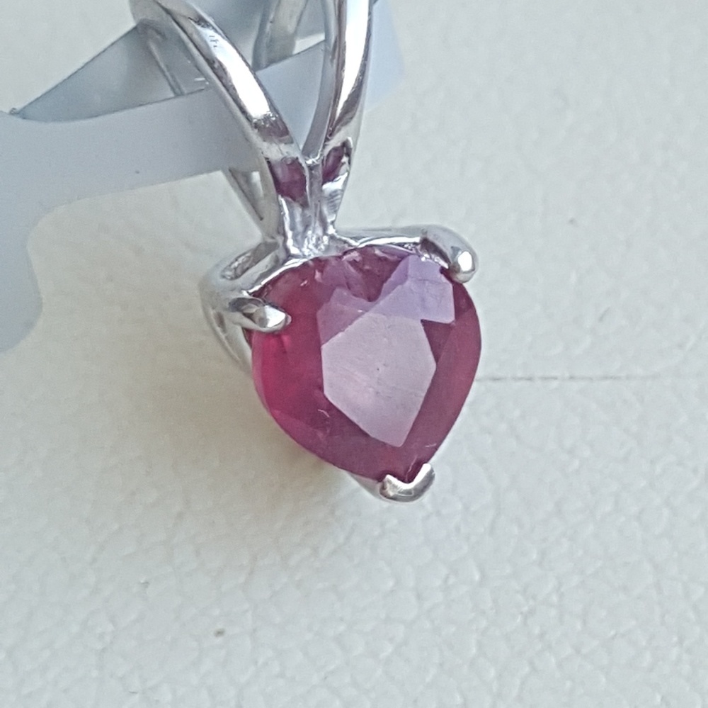 1.18cttw Madagascan Ruby SS Pendant